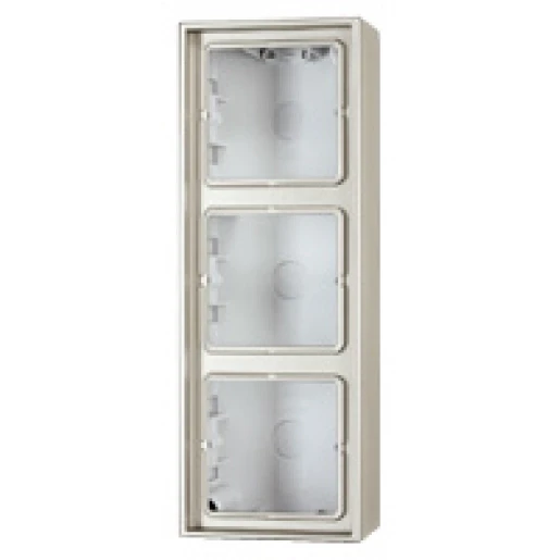 Jung LS range Opbouwkap gesloten 3-voudig RVS Horizontaal en verticaal ES2583A-L