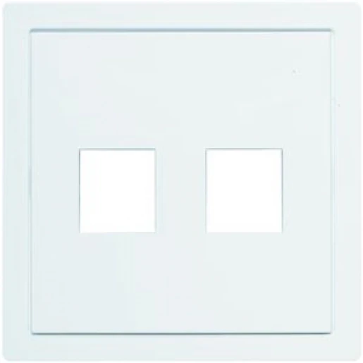 Peha Dialog Montageraam multimedia techniek Modular-Jack 2 connectoren Zonder label wit 00335931