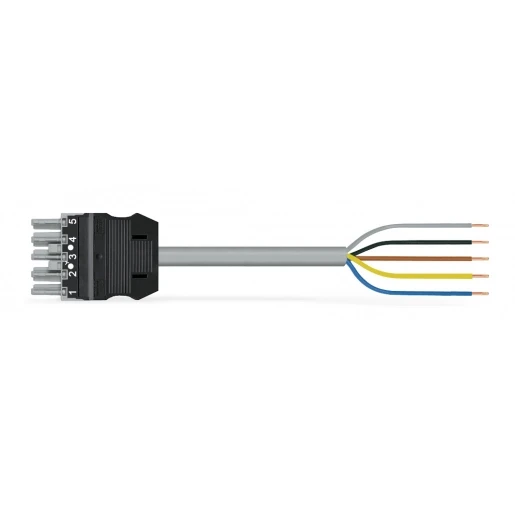 Wago Serie 771 Patchkabel gebouwinstallatie 5p Contrastekker (female) Vrij kabeluiteinde 1000mm