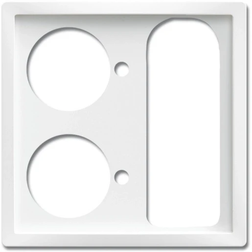ABB Busch-Jaeger Future, Solo, Axcent, Carat miva centraalplaat oproepsysteem zettler 2 toets steek wit RAL 9016 2CKA001710A4114