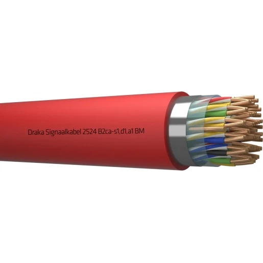 Draka 2500 BM B2CA signaalkabel 24x2x0,8mm Rood