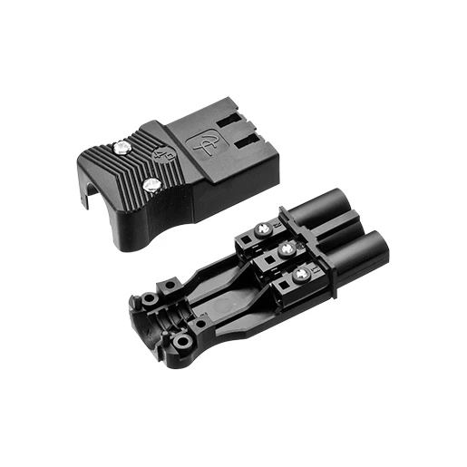 Adels STEKER VLAK 3-POLIG 2,5 MM2 MALE ZWART