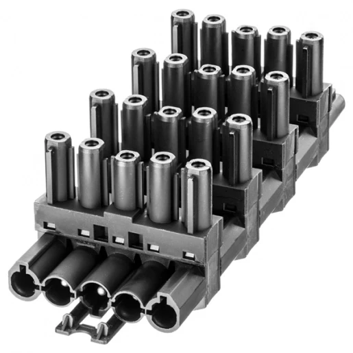 Adels SPLITTER 5-POLIG 1 IN 5 UIT ZWART