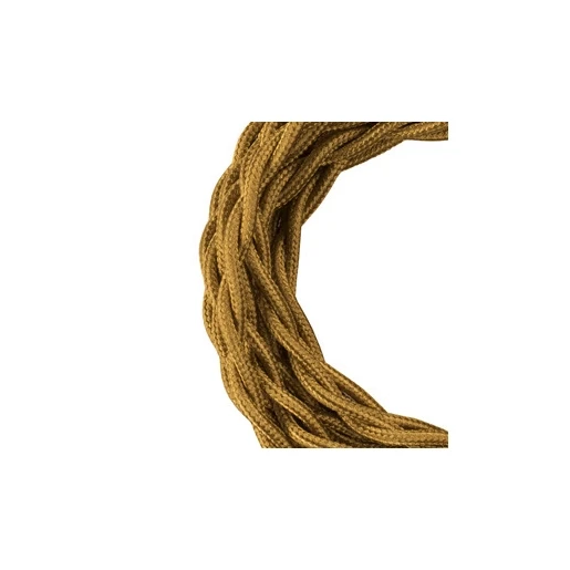 Bailey TEXTILE CABLE TWISTED 2C METALLIC GOLD 3M