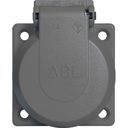 ABL Pro Line Wandcontactdoos flexibele aansluitingen 50 x 50 mm 250V 16A IP54 grijs 1661060
