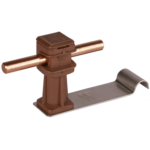 Dehn Roof cond.holder dehnsnap stst/plastic brown h 36mm rd 8mm brace f.