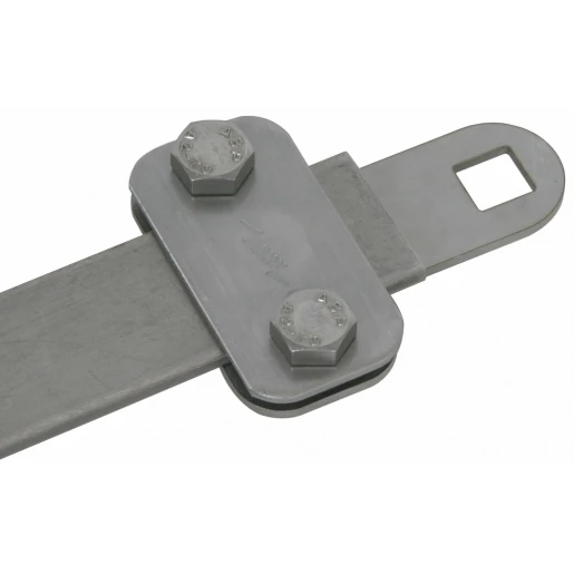 Dehn Clamping piece stst with square hole d 11mm for fl-30x4mm