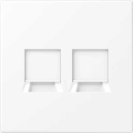 Jung LS range Afdekking LS900 Modular-Jack 2 connectoren Zonder label wit LS1969-25WEWWM