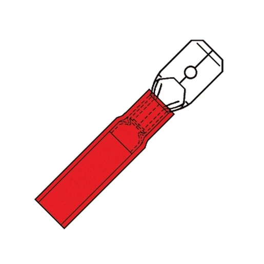 Klemko Waterdichte Föhnvlaksteker 6,3x0,8mm voor 0,5-1,5 mm²