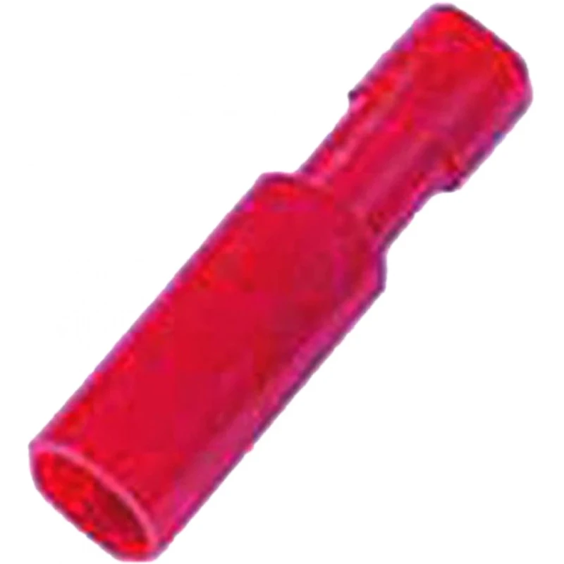 Intercable Voll.geïs. rondsteekhuls 0,5-1mm2 steker 4mm rood