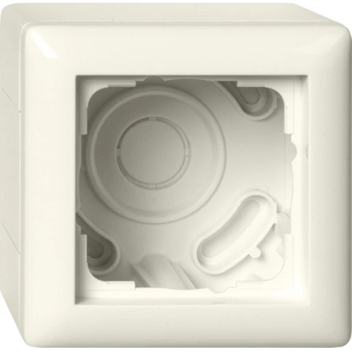 Gira Standaard 55 Opbouwbehuizing + afdekraam 1-voudig wit Horizontaal en verticaal 106101