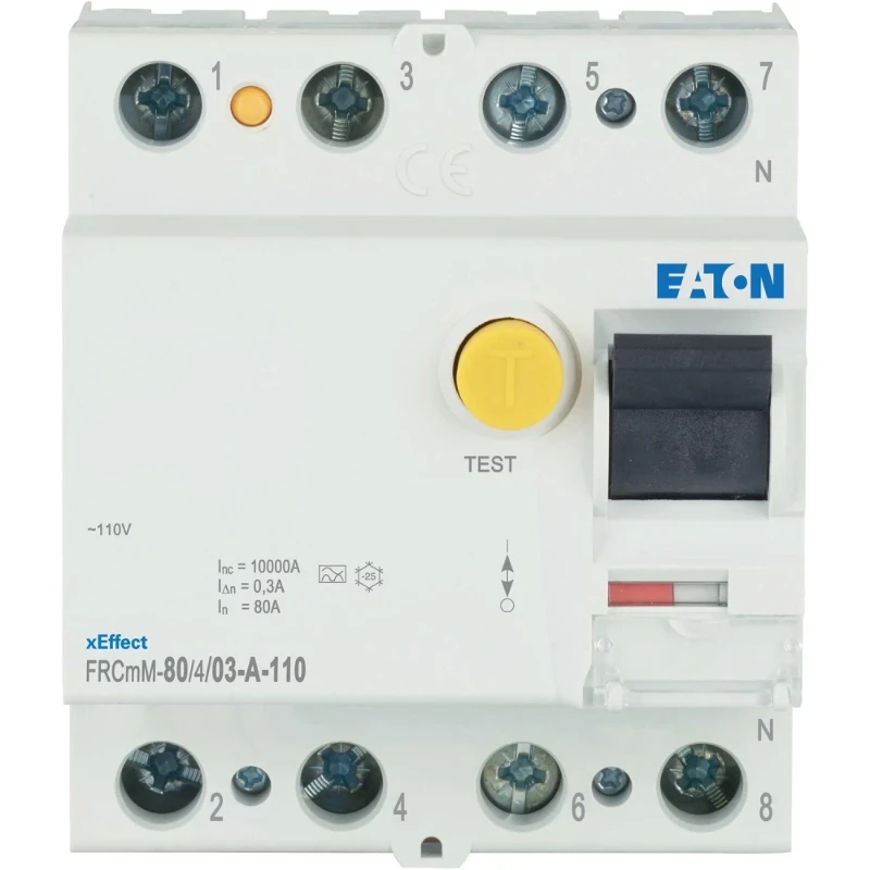 Eaton xEffect aardlekschakelaar digitaal 4p 80A 0.3A type A 180619