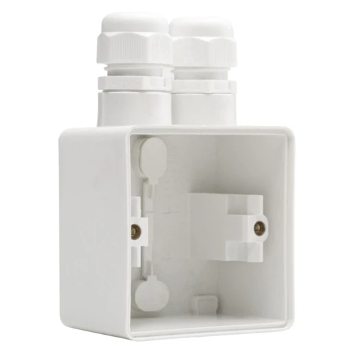 Niko New Hydro Opbouwdoos 2 ingangen 1-voudig wit Horizontaal en verticaal 701-84152