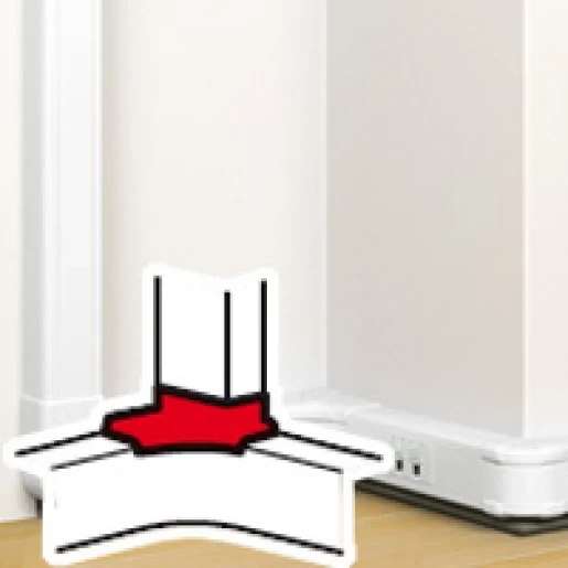 Legrand DLP t-stuk wandgoot 130x50mm wit RAL 9003 075681