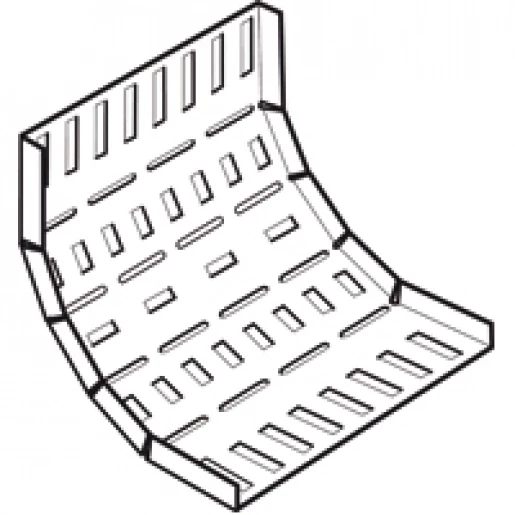 Legrand Swifts van geel bocht / hoekstuk kabelgoot stijgstuk 75x12mm RVS 90° RVS SSIR75S