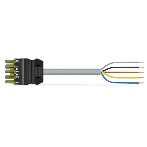 Wago Serie 771 Patchkabel gebouwinstallatie 5p Contrastekker (female) Vrij kabeluiteinde 1000mm