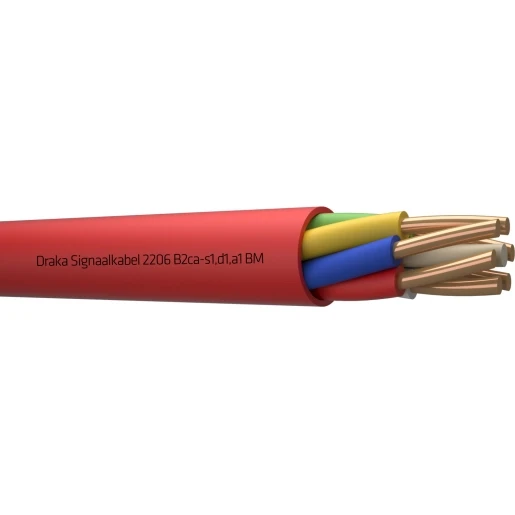 Draka 2200 BM B2CA signaalkabel 6x0,8mm Rood