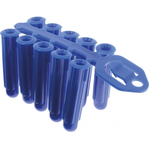 Bizline UNIVERSELE PLUGGEN OP STRIP 10MM Ø SCHROEF 5-9MM BLAUW