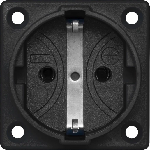 ABL Pro Line wandcontactdoos inbouwinstallatie ra 50 x 50 mm 250V 16A IP20 zwart 1661300