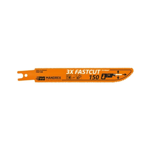 Mandrex 3X Fastcut Reciprozaagblad fijne precisie snede (1 stuk = 2) RVS staal 18300150