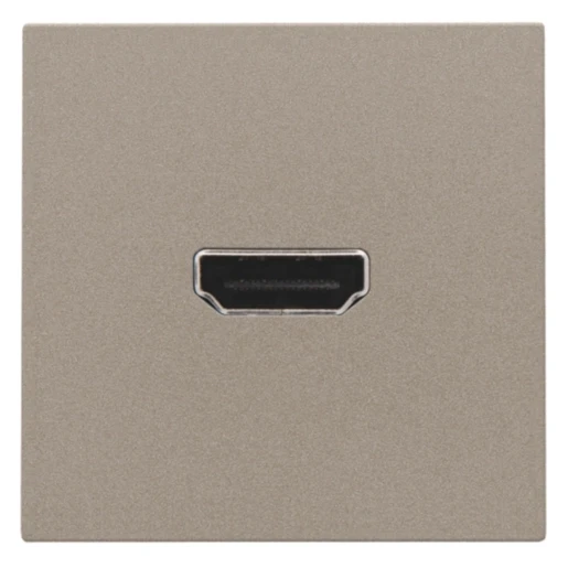 Niko centraalplaat met bovendeel behuizing HDMI Centraalplaat 1 connector Zonder label brons 123-69416
