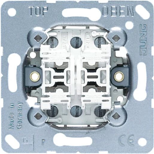 Jung impulsdrukker 2x2 maakcontact + nulstand inbouw serie drukcontact Wip 532-4EU