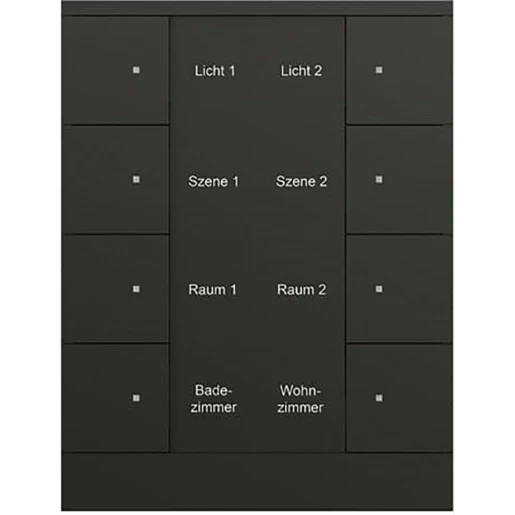 ABB Busch-Jaeger I-bus KNX Bedieningssensor knx climaeco KNX 8-voudig zwart met tekstv IP20 RAL 9005 2CKA006330A0070