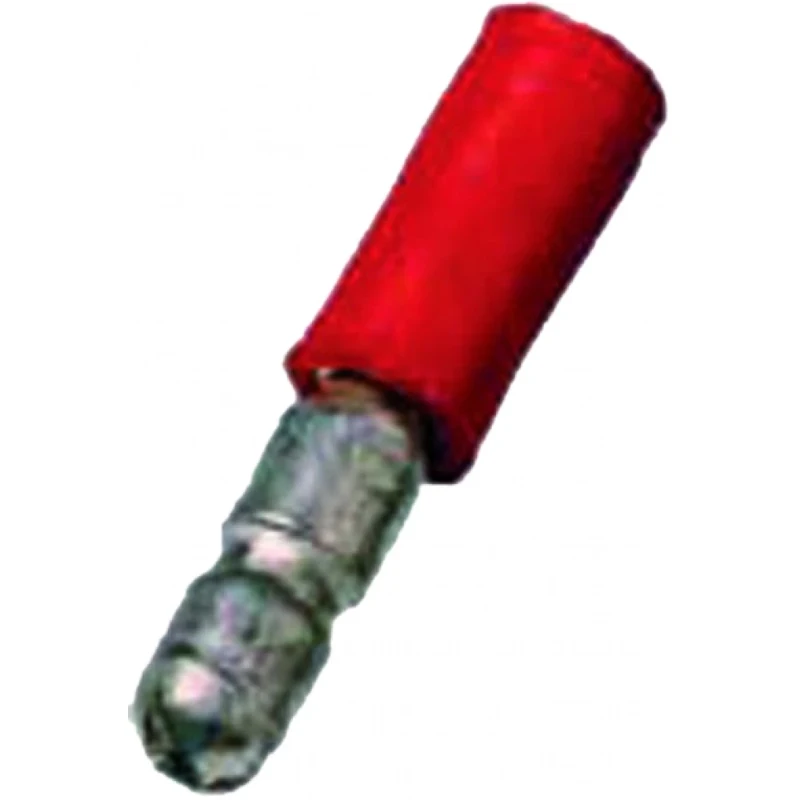 Intercable Geïs. rondsteker 0,5-1mm2 steker 4mm rood