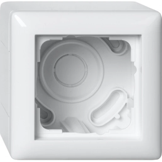 Gira Standaard 55 Opbouwbehuizing + afdekraam 1-voudig wit Horizontaal en verticaal 106103
