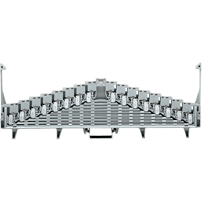 Wago 8-etage rangeerklem; met vergrendeling; één potentiaal per niveau; met testopening tot Ø 2,3 mm; Opdruk: a-b-c-d-e-f-g-h--h-g-f-e-d-c-b-a; voor draagr