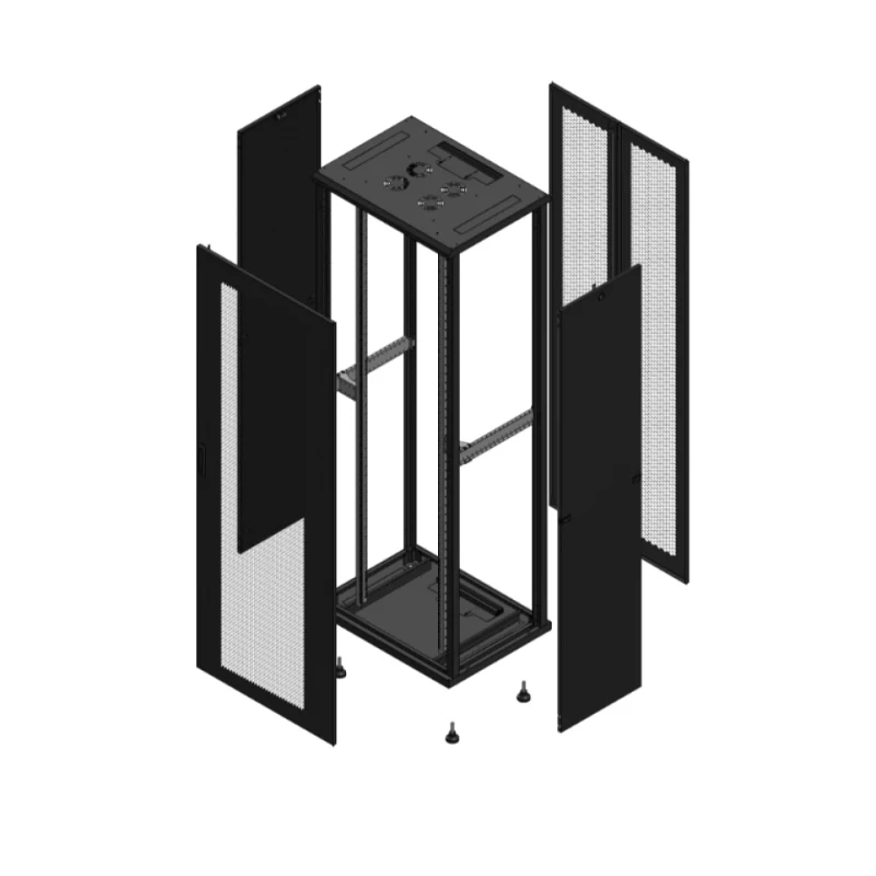 Gigamedia Vloer patchkast AV enkel PER AR dubbel PER 19" 47HE 800x600mm Zwart GGM 704786PPSPPD
