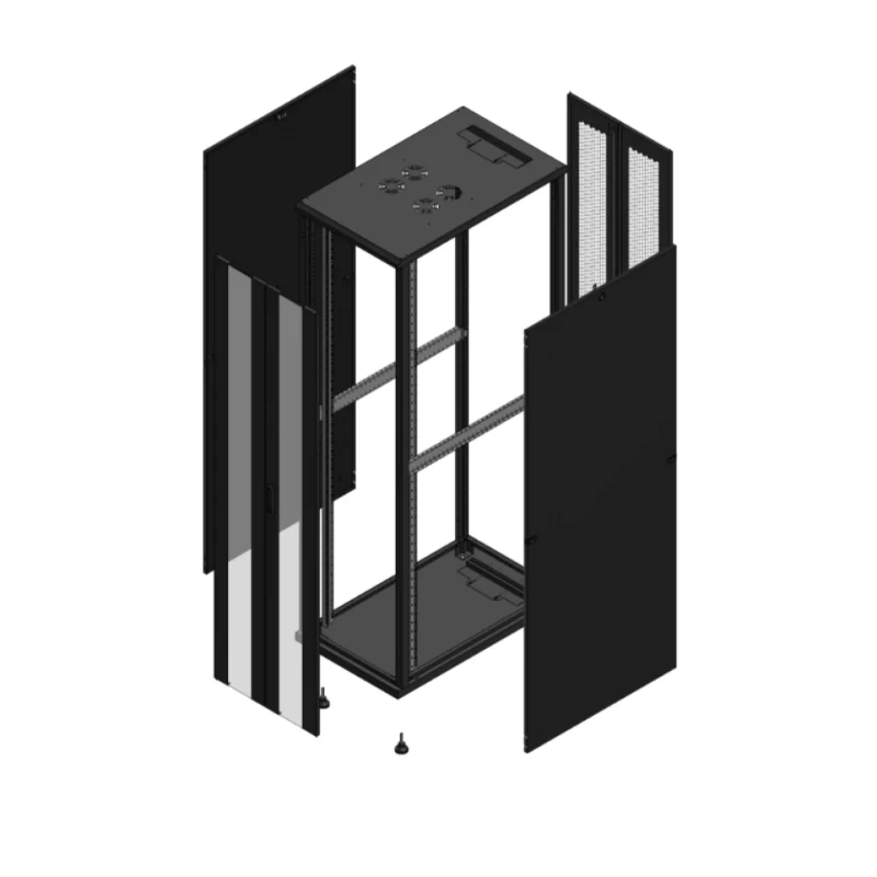 Gigamedia Vloer patchkast AV dubbel VER AR dubbel PER 19" 47HE 600x1000mm Zwart GGM 7047610PVDPPD