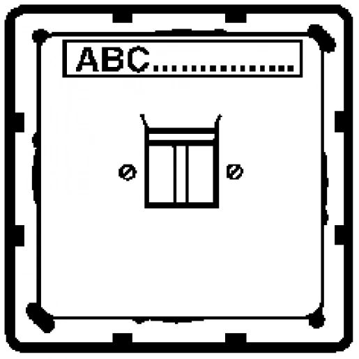 Jung CD range centraalplaat 6we/8we cd500 Modular-Jack 1 connector Met label wit 569-1WE