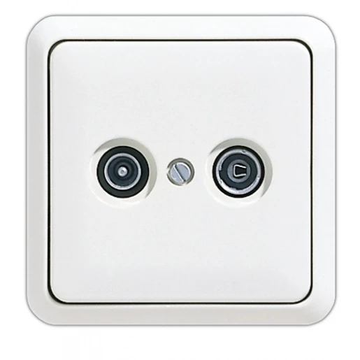 Jung CD range tv-fm afdekking cd500 1 connector Zonder label wit CD561TVWW