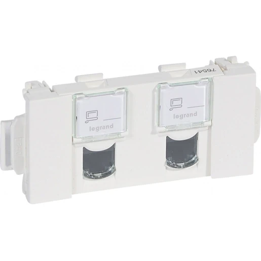 Legrand Mosaic dlp snap-on connectoren cat5e utp 2xrj45