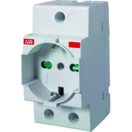 ABB System Pro M Compact contactdoos + kinderbeveiliging + afdekplaat 16A 250V AC contactdoos cee 7/3 (type f) 2CSM211000R0721