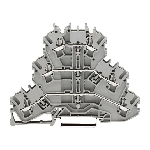 Wago Serie 2002 Verbindingsrijgklem 0,75-4mm² eendr. 0,25-2,5mm² meerdr. Grijs