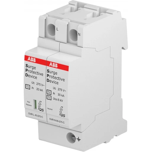 ABB Overspanningsbeveiliging Type 2 1P+N Cardridge vervangbaar