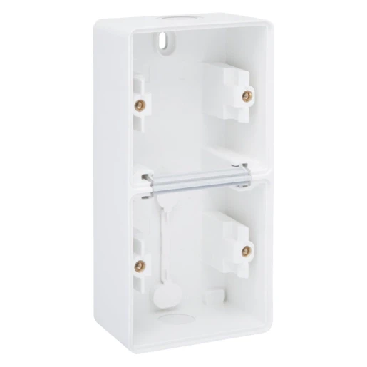 Niko New Hydro opbouwhuis 2 soepele ingangen hy55 2-voudig wit Verticaal 701-83201