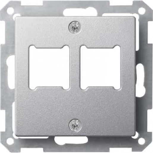 Merten Systeem M Inzetplaat RJ45 UAE/IAE Centraalplaat Zonder label aluminium MTN291260