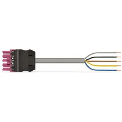 Wago Serie 771 Patchkabel gebouwinstallatie 5p Contrastekker (female) Vrij kabeluiteinde 1000mm