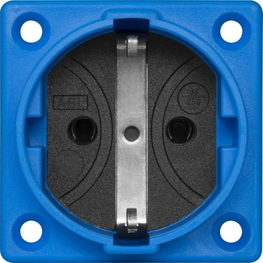 ABL Connectivity wandcontactdoos inbouwinstallatie ra 50 x 50 mm 250V 16A IP20 blauw 1661-350