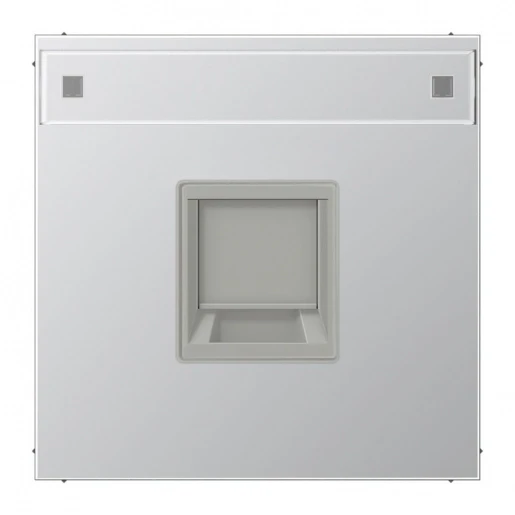 Jung LS range afdekking Modular-Jack 1 connector MetaalMet label aluminium AL1969-1NAWE