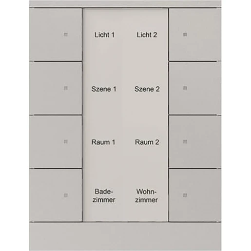 ABB Busch-Jaeger I-bus KNX Bediening sensor Climaeco KNX 8-voudig aluminium met tekstv IP20 RAL 9006 2CKA006330A0071