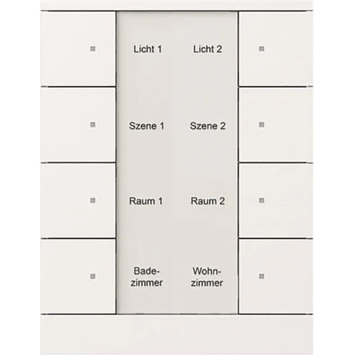 ABB Busch-Jaeger I-bus KNX Bediening sensor Climaeco KNX 8-voudig wit met tekstv IP20 RAL 9016 2CKA006330A0013