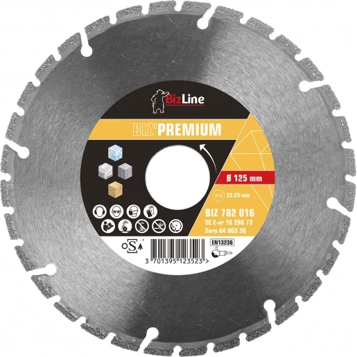 Bizline Diamantschijf staal PVC en zacht hout 125mm 782016