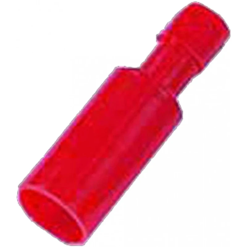 Intercable Voll.geïs. rondsteker 0,5-1mm2 steker 4mm rood