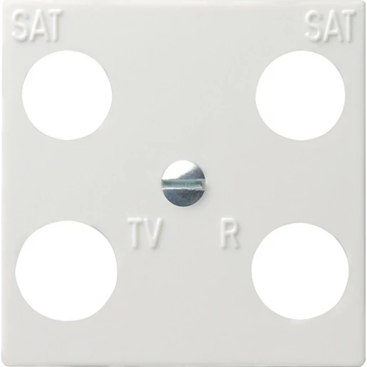 Gira System 55 Afdekplaat 4-v symmetrisch wit RAL 9010 025803