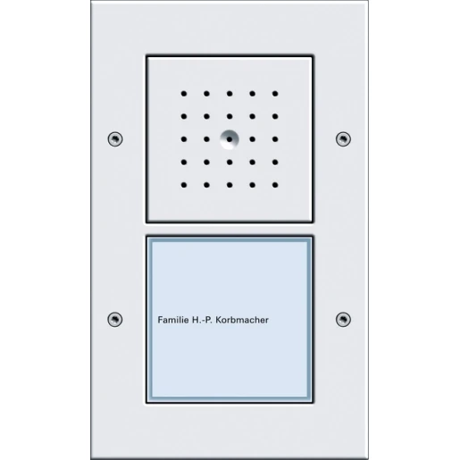 Gira TX_44 Deurstation deurcommunicatie 1 beltoets wit IP44 Opbouw 126666