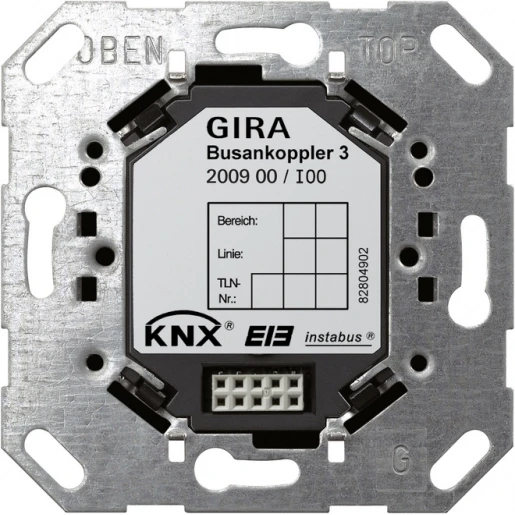 Gira Busaankopp. 3 ext.voeler KNX basiselem.
